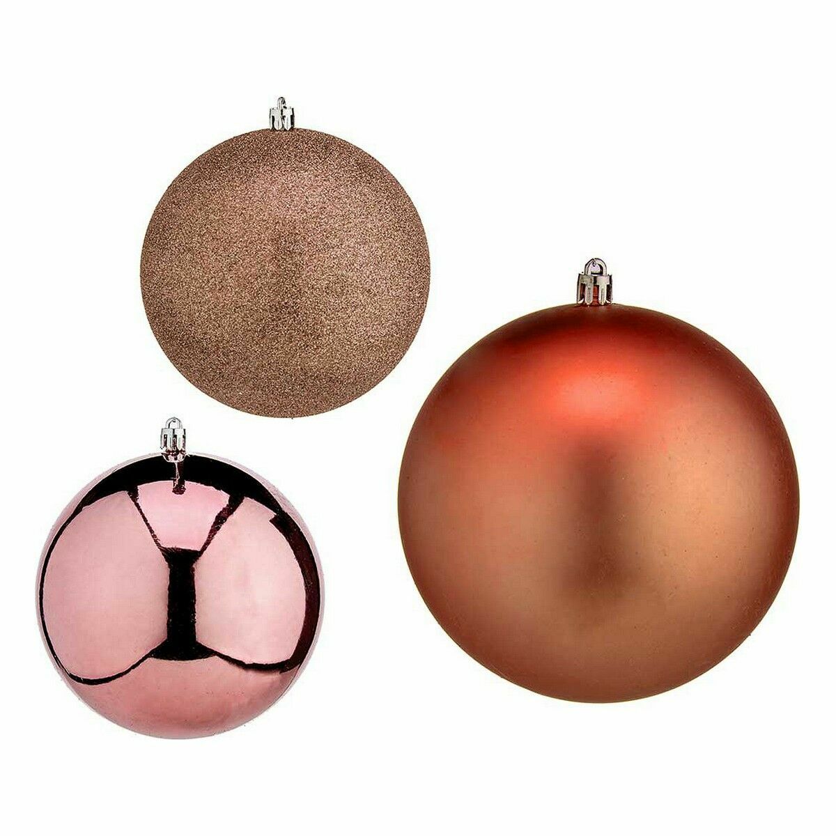 Weihnachtskugeln-Set Krist+ Kupfer Kunststoff (6 Stück)